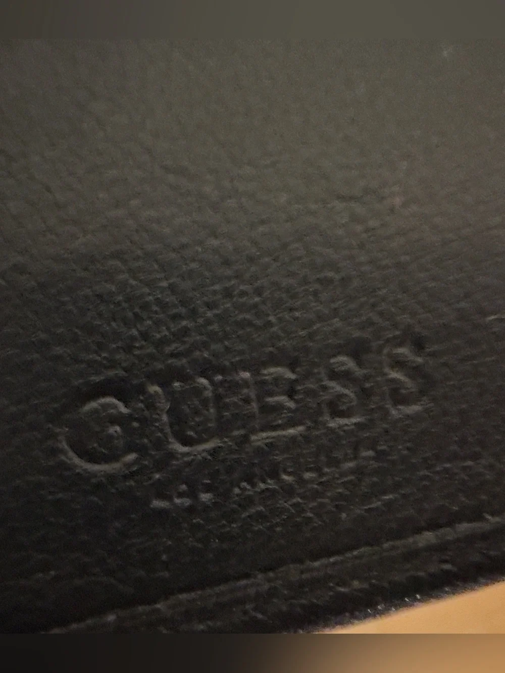 GUESS Black Men's Bifold Wallet with Branded Plaque